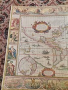 Reprodukcja mapy  z 17 wieku Blaeu