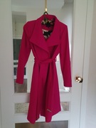 Płaszcz Ted Baker fuksja 40 wełna kaszmir