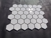 Mozaika ceramiczna biała / czarna cegiełki / heksagony NOWE 