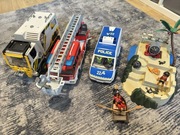 Playmobil – duży zestaw: policja, straż pożarna, piraci | MIX | używane