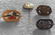 Odznaki WOSF komplet 3 szt. oraz POS oryginalne z lat 70-tych PRL