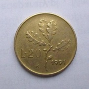 20 Lirów 1991 r.  Italia