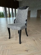 Krzesło tapicerowane drewniane czarne stylowe