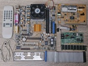 Płyta główna ECS K7SEM + Duron 800 (Socket A) + 128 MB SDRAM (133) + pilot