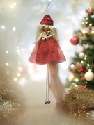 Ozdoba świąteczna Mikołajka Czerwona