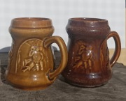 Kufle Zagłoba, komplet 2 sztuki, porcelit, huta Mirostowice, PRL lata 70te 