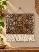 Dekoracja na ścianę mandala, rękodzieło boho, pomysł na prezent