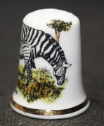 Naparstek Kolekcjonerski Porcelanowy Zebra