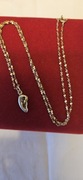Łańcuszek złoty + złoty medalik. Złoto 585. 2,8 gr. 45 cm