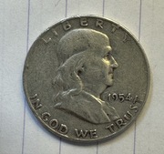 1/2 half dollar USA 1954 D 