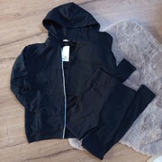 Czarny bawełniany komplet dresowy 3 częściowy rozmiar M 