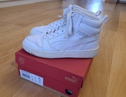 Białe buty sportowe za kostkę Puma Rebound V6 Mid