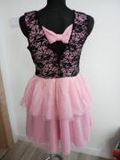 Sukienka falbany tiul