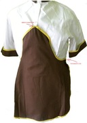 Bluza damska=krótki fartuch z dopinanym fartuchem przednim kpl