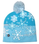 Ciepła czapka świąteczna LED.