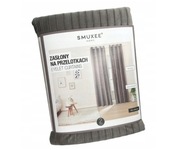 Zasłony na przelotkach Smukee velvet aksamit 135 cm x 250 cm szary paski