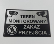 Tabliczka obiekt monitorowany zakaz przejścia 2w1 