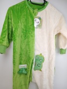 Kombinezon dinozaur 110 piżama onesie zielony pluszowy 