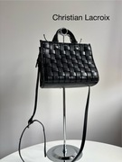 Piękna torebeczka projektanta Christian Lacroix skóra PU czarna modna