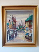 STARY OBRAZ OLEJNY  PŁÓTNO ,Bech Voigt Sorensen