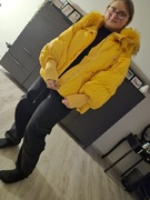 Kurtka puchowa z obszyciem lisa oversize 