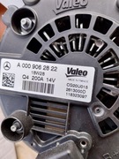 Alternator Valeo A 000 906 28 22 (18W28) Q4 200A 14V - Mercedes W204