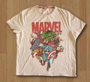 Marvel Koszulka Biała Avengers Retro Komiks Wszyscy Bohaterowie XL