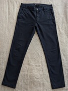 Granatowe eleganckie bawełniane spodnie denimwear Zara 40 jak nowe