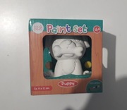 Piesek figurka gipsowa do pomalowania szczeniaczek zrób to sam