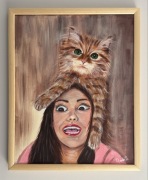 Obraz z kotem, wesoły akryl 40x50