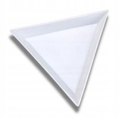 Tacka trójkatna na ozdoby do paznokci - cyrkonie, charmsy; podstawka