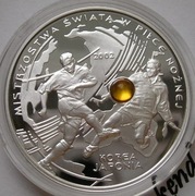 POLSKA 10 złotych 2002 - MŚ KOREA JAPONIA - srebro - stan menniczy
