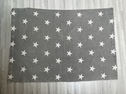 Bawełniany H&M chodnik dywanik gwiazdy gwiazdki 90x130 szary dodatek 