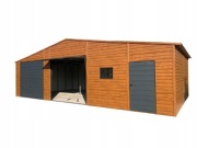 Garaż blaszany 12x6 Premium, profil ocynk, Brama 2.50