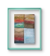 Komplet autorskich akryli na płótnach A3