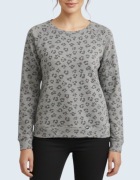 Damski bawełniany sweter szary w panterkę długim rękawem Blue Motion 36/38