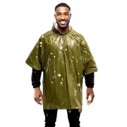 PONCZO PELERYNA ZIELONA PRZECIWDESZCZOWA TERMICZNA Koc Ratunkowy