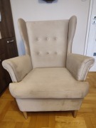 Fotel uszak Werina (plusz brąz) Bodzio 