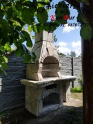 Kominek, grill ogrodowy z kamienia piaskowego (A3)