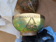 Misa jadeitowa z metalową nakładką z dynastii Qing