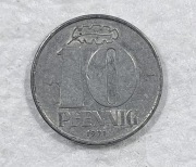 Moneta Niemcy DDR 10 PFENNIG FENIGÓW 1971