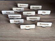 10 x DREWNIANA WINIETKA stojąca imię i nazwisko personalizowane