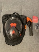 MASKA DO NURKOWANIA SNORKELINGU PEŁNOTWARZOWA NA CAŁĄ TWARZ DO WODY S/M