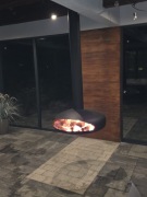 Piec wiszący czarny mat