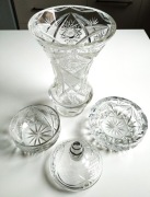 Kryształ PRL, vintage szkło, wazon popielnica bomboniera, stan bardzo dobry