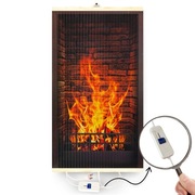 Grzejnik ścienny na podczerwień TRIO Heater wzór: Kominek z REGULATOREM