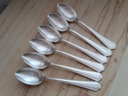 PRZEDWOJENNE SREBRZONE ŁYŻECZKI DO HERBATY FRAGET HEFRA WZÓR LOTNICZY