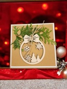 Kartka świąteczna z  bombką 2