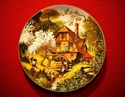 Stary Młyn - Bob Hersey - ozdobny talerz kolekcjonerski  