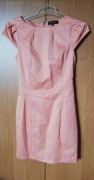 Sukienka XS / 34 koktajlowa łososiowa taliowana Attentif